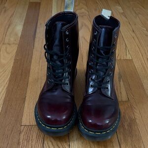 Dr. Martens Dark Red Combat Boots